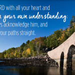 Trust in the LORD with all your heart and lean not on your own understanding; in all your ways acknowledge him, and he will make your paths straight.